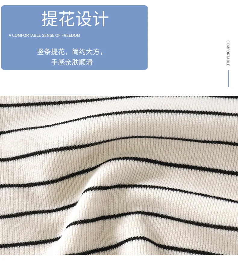 Rundhals-Streifen-T-Shirt mit Knöpfen und langen Ärmeln für Kinder, Herbst-Jungen-Basisshirt, Mädchen-Basisshirt, Baby-Winter-Oberteil, Kinder-T-Shirt – Detail 7