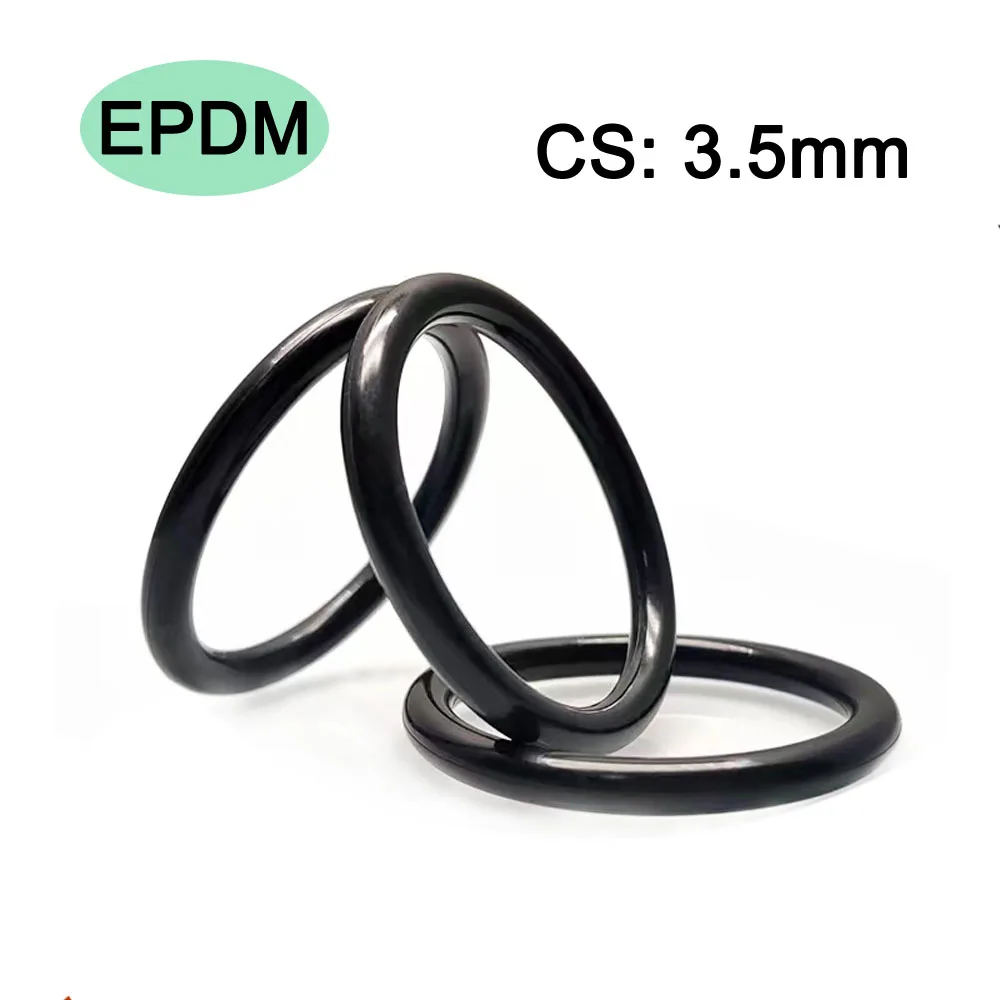 10PCS EPDM O-Ring Seal CS 3.5mm Rubber Ring Gasket OD 12mm~400mm Resist Acid / Alkali / Aging / Ozone / Insulation