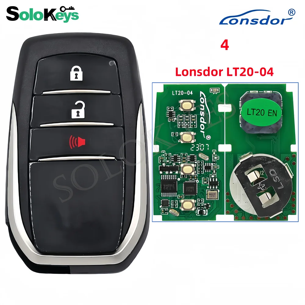 Solokys Lonsdor LT20-04 Board 0010/0020/2110/7930 telecomando universale Smart Key per Toyota con 4D 8achip per K518 K518ISE KH100