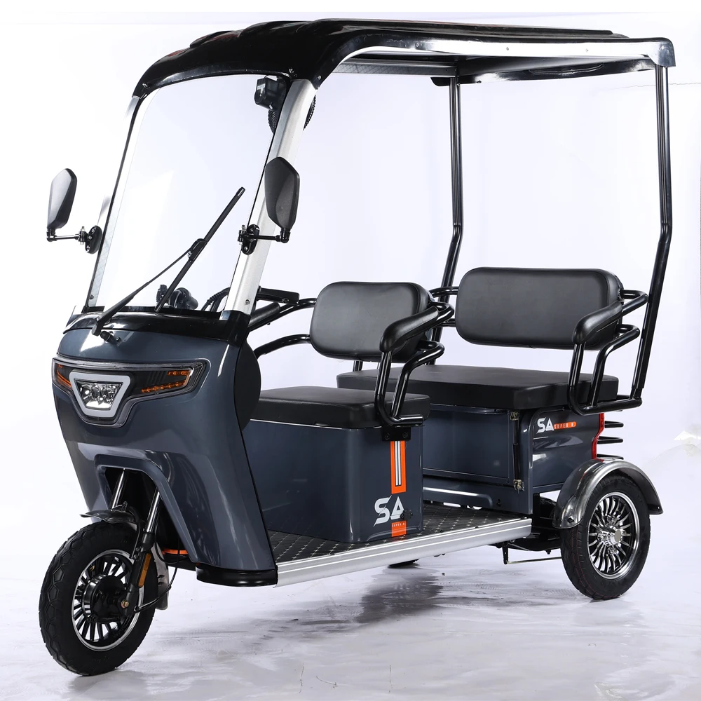 

New Design 60V 800W 1000W Three-Wheel Electric Tricycle Open Body Electric Bike with Roof