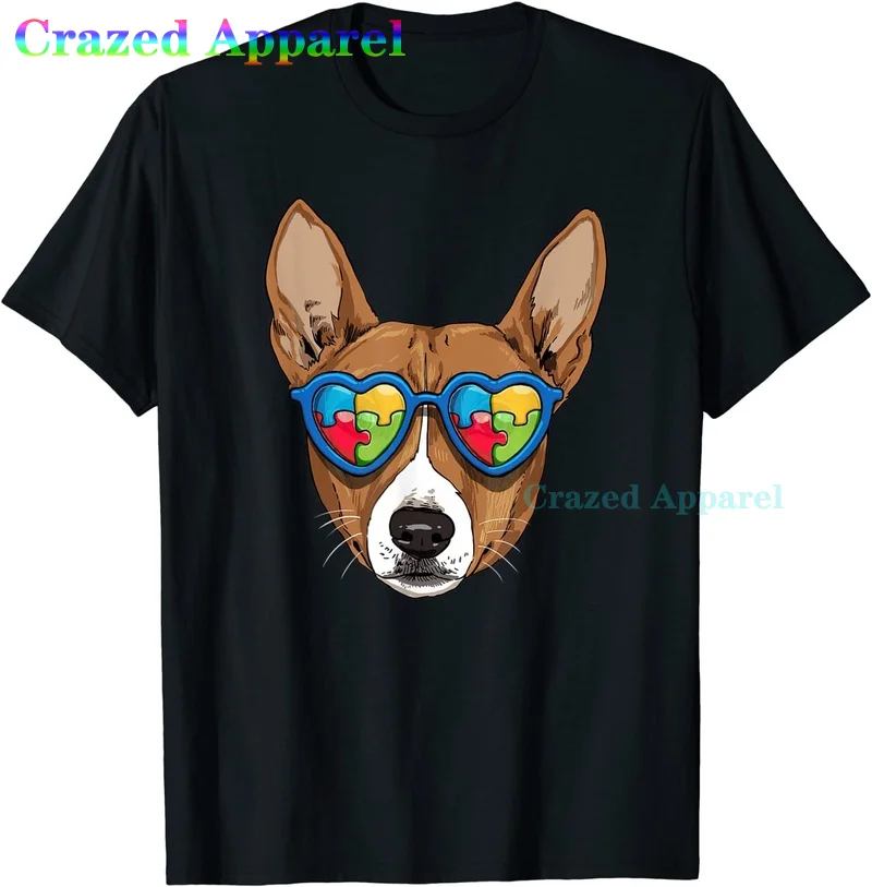 Autism Awareness Basenji Dog Puzzle Boys Kids T-Shirt