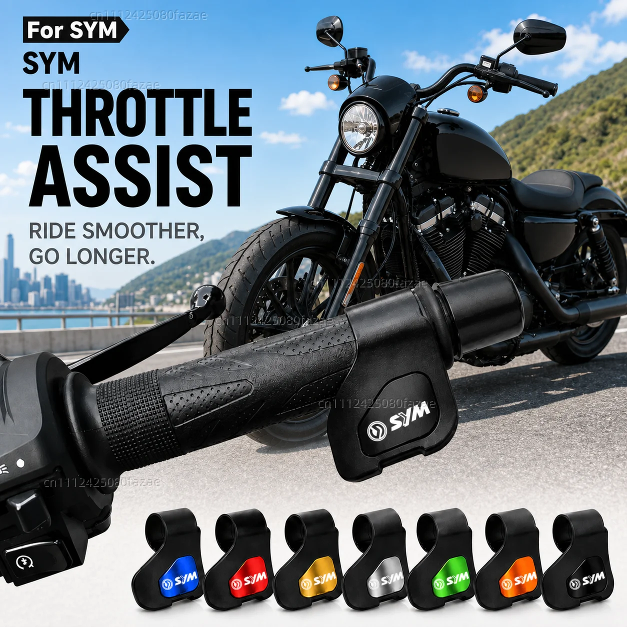 

For SYM JP150 GR125 fiddle 3 FNX150 maxsym 400i 600i Motorcycle Throttle Assistant Clip Labor Saver Acceleration Labor-saving