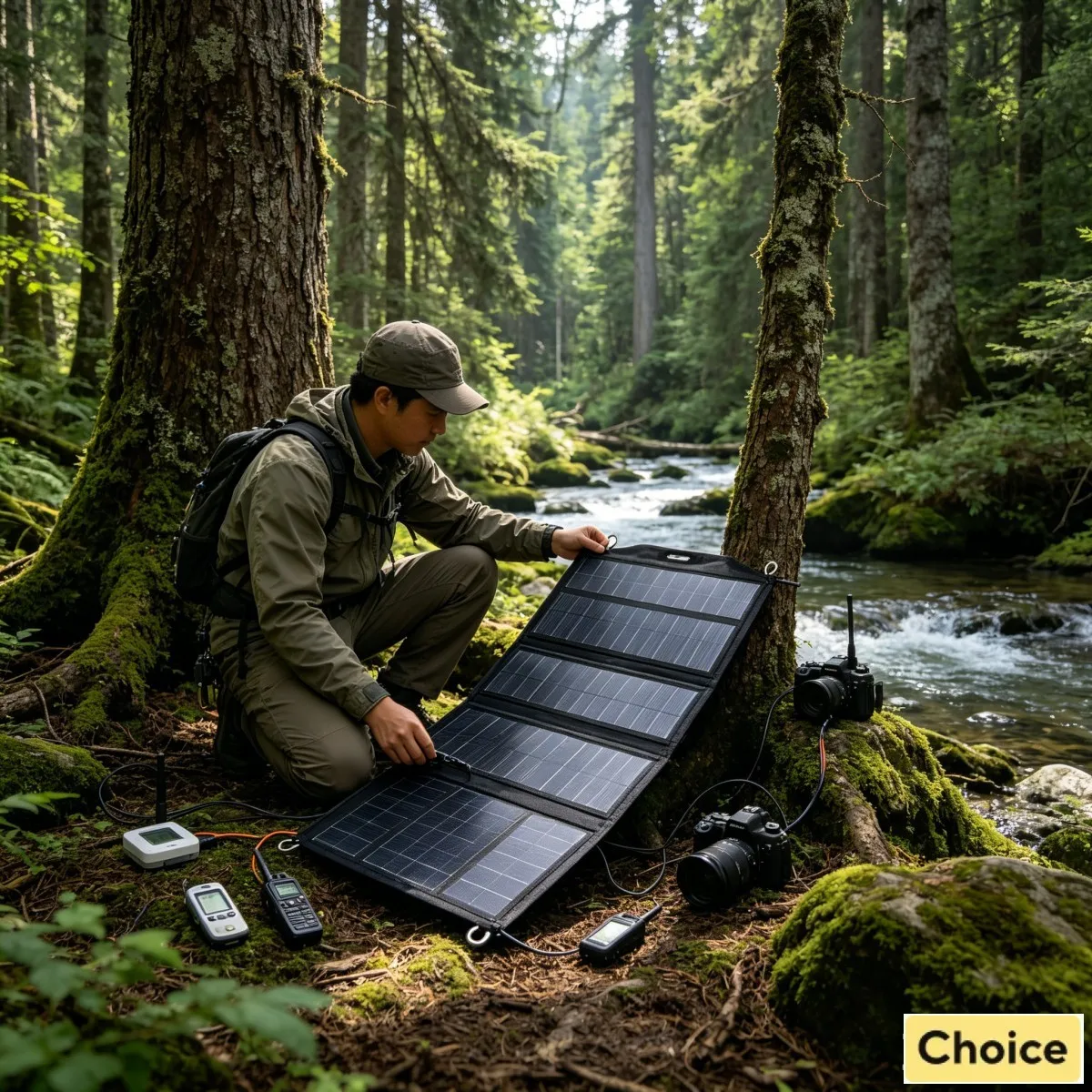 EESbao 25W-100W Slim Foldable Solar Panel 5V USB Waterproof for Outdoor Camping Backpack Carry Charging