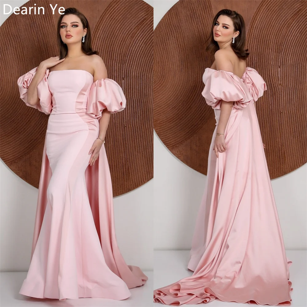 

Saudi Arabia Formal Gown Dearin Off-the-shoulder Mermaid Floor Length Skirts Open Back Draped Ruffle Bespoke Occasion Dresses Ev