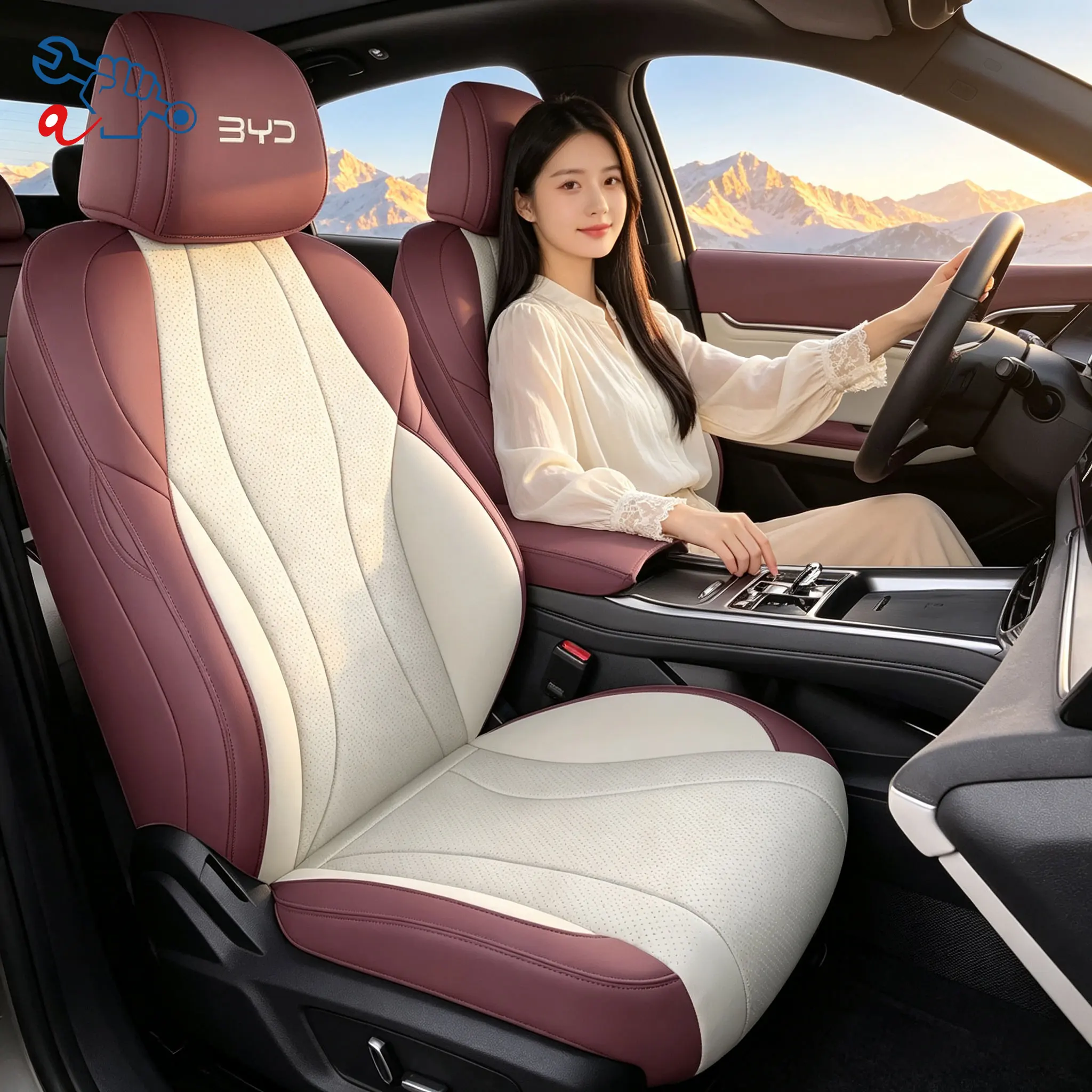 Left-Drive Car Seat Cover For BYD Seal 07 DM-i 2023-2026 Full Surround Protective Covers All Season Seat Cushion Custom Fit Auto