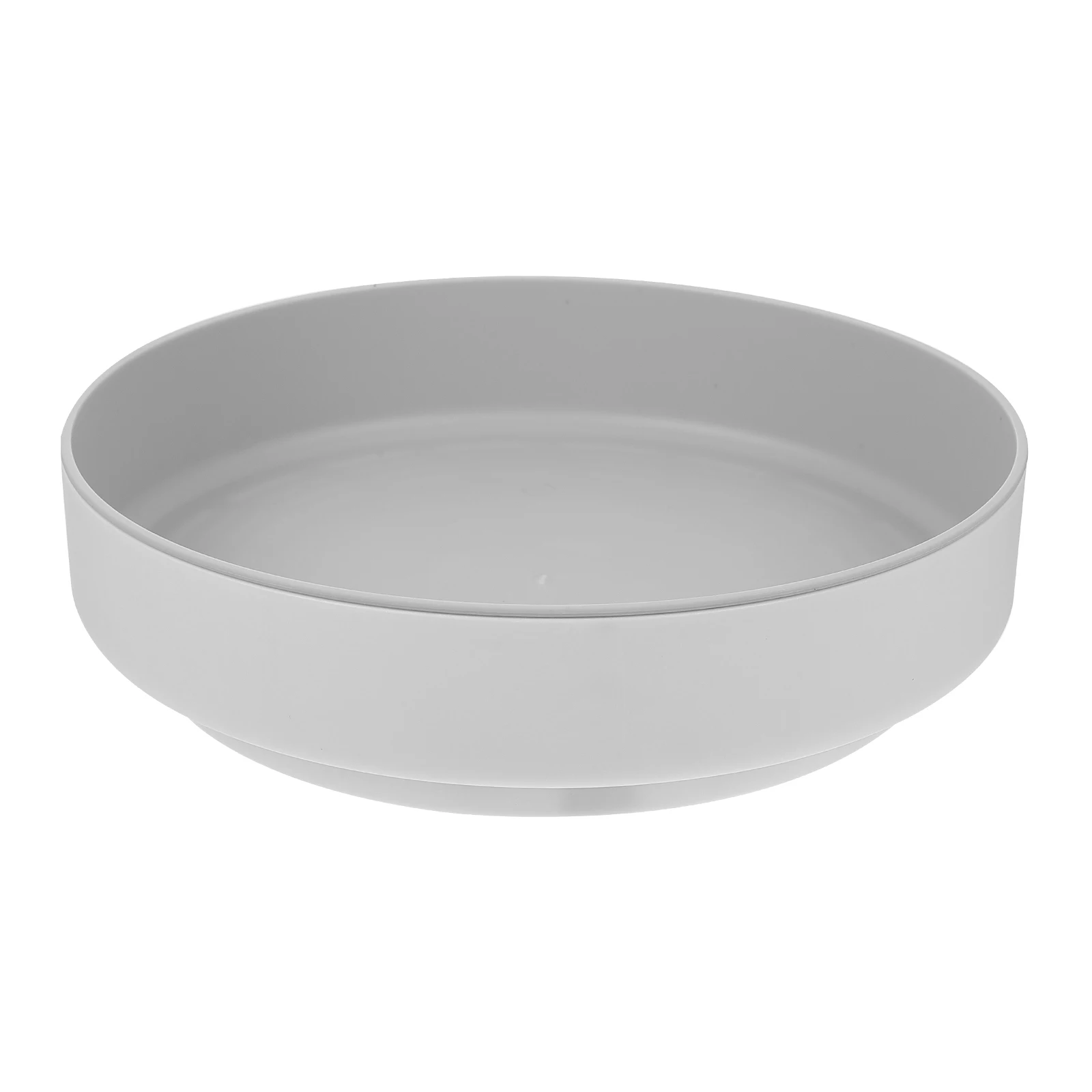 

Rotating Storage Plate White Plastic Turntable Disk for Kitchen Vanity Counter Seasoning Bottle Holder Smooth Surface Long