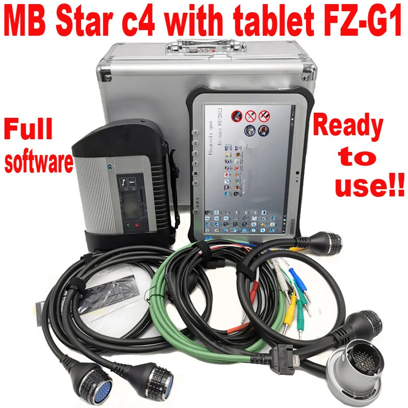 MB Star C4 SD Connect c4 WIFI function 09/2023 software Star C4 obd2 Multiplexer FZ-G1 Tablet with suitcase tool ready to use