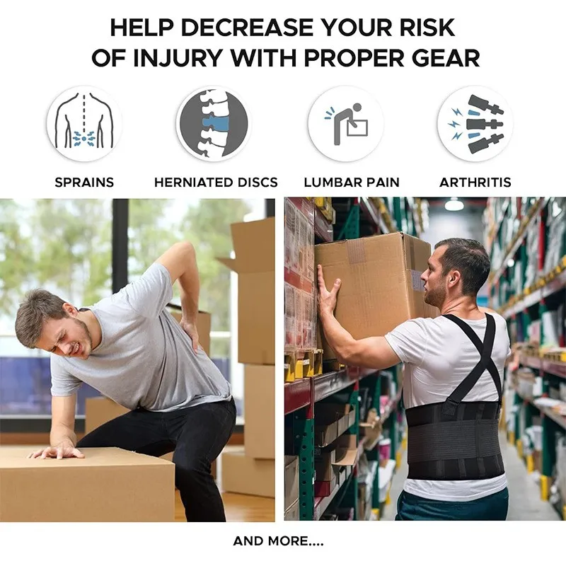 ABKG Adult Fitness Waist Support Breathable Sports Suspenders Anti-Sprain Belt Porter Suspenders Waist Support