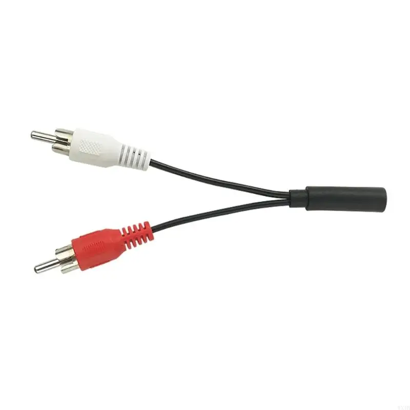 Cabo divisor de som de 3,5 mm a 2RCA, substituição de conectores para telefone, tablet, amplificadores de home theater, alto-falante estéreo