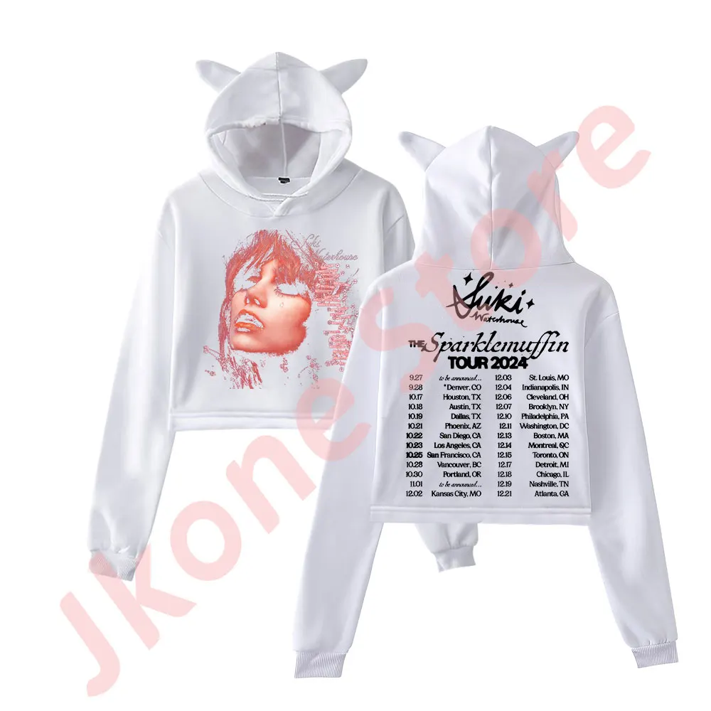 Suki Waterhouse The Sparklemuffin Tour Merch Pullover Female Cat Ears Hoodie Long Sleeve Top Women's Clothes