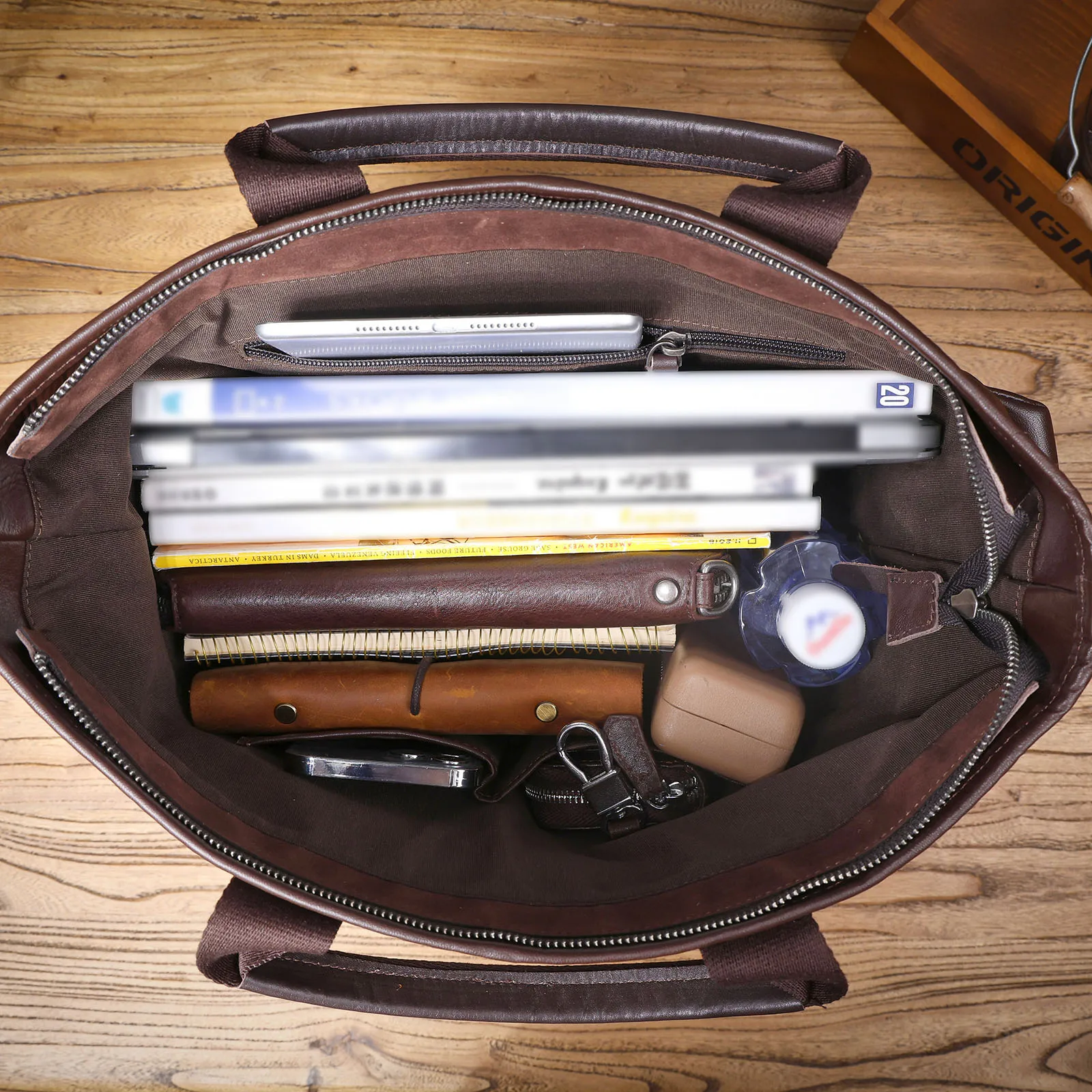 Brifecase de cuero genuino para hombre, bolsos para ordenador portátil de 15 pulgadas, bolso de Cuero de vaca Simple, cu