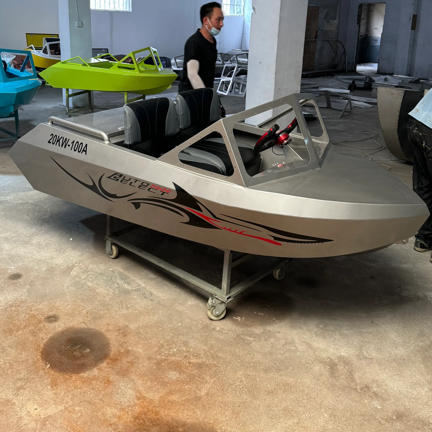 Adventure Dedicated Durable Jet Boat Style Mini Kart Boat, Wear Resistant Power Component For Long Time Water Play view 3