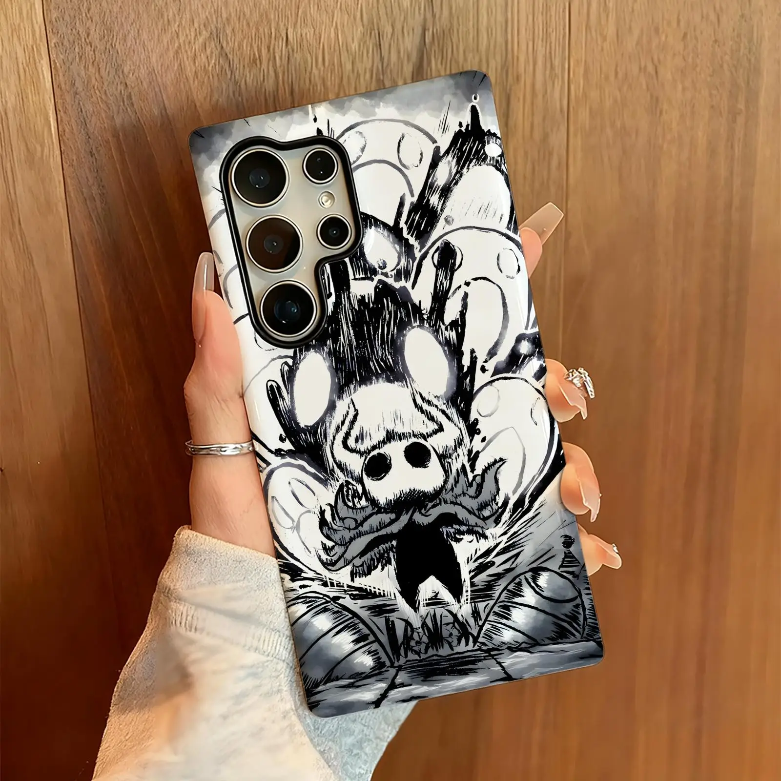 Чехол для телефона Samsung Galaxy S26 25 S24 S23 S22 S21 Ultra Hollow Knight Silksong, глянцевый, с пленкой Чехол для телефона Samsung Galaxy S26 25 S24 S23 S22 S21 Ultra Hollow Knight Silksong, глянцевый, с пленкой