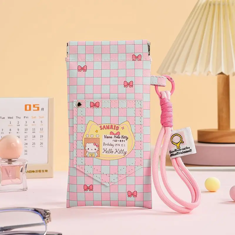

New Portable Carry Glasses Bag Cartoon Cute Hello Kitty Student Travel Sunglasses Sunglasses Myopia Glasses Bag