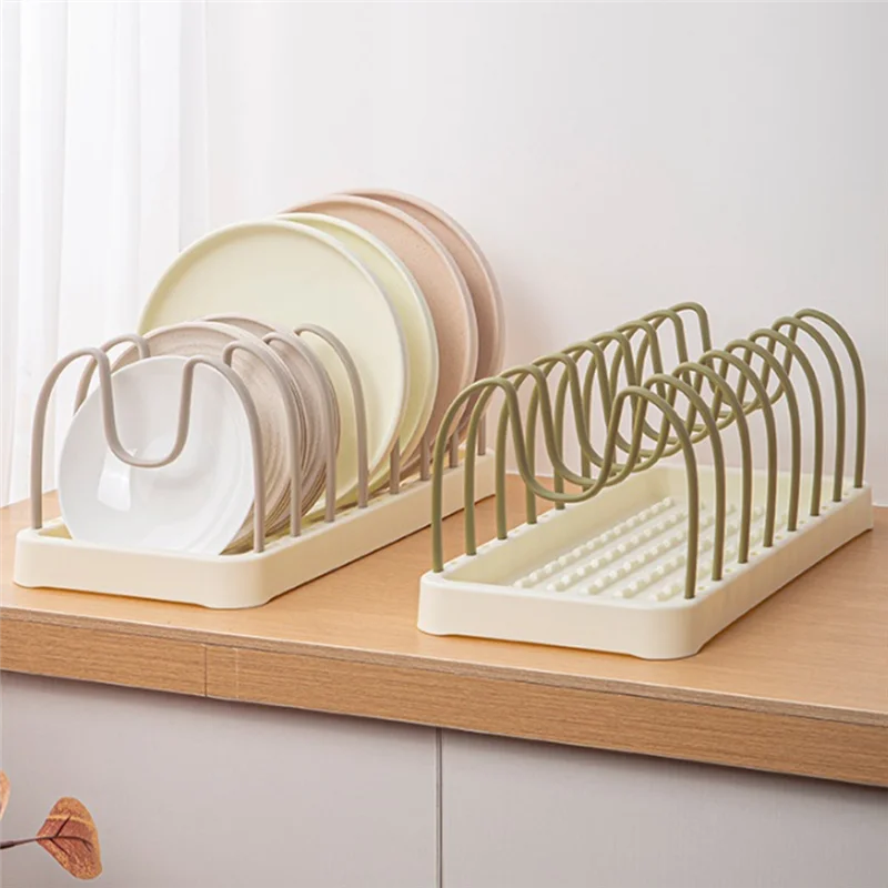 ABXF-캐비닛용 냄비 및 팬 정리함, 조절 가능한 플러그인 디바이더가 있는 주방 카운터용 냄비 뚜껑 홀더 밀키 커피 Easy T