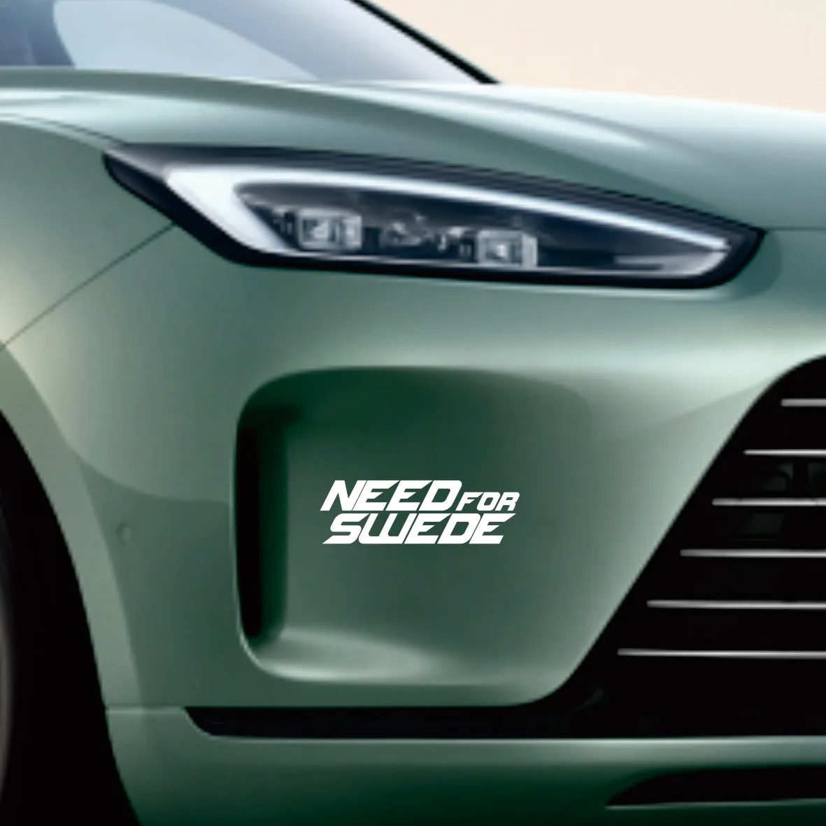 

"Need for Swede" Funny Vinyl Decals – Perfect for Volvo/Saab Bumpers & Windows, Fits T5/93/95 Models