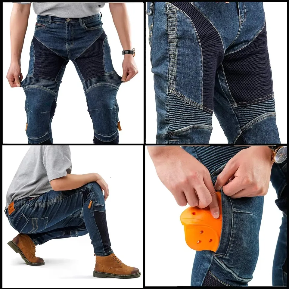 دراجة نارية ركوب السراويل الرجال الصيف شبكة واقية والعتاد بجولة دراجة نارية السراويل موتوكروس