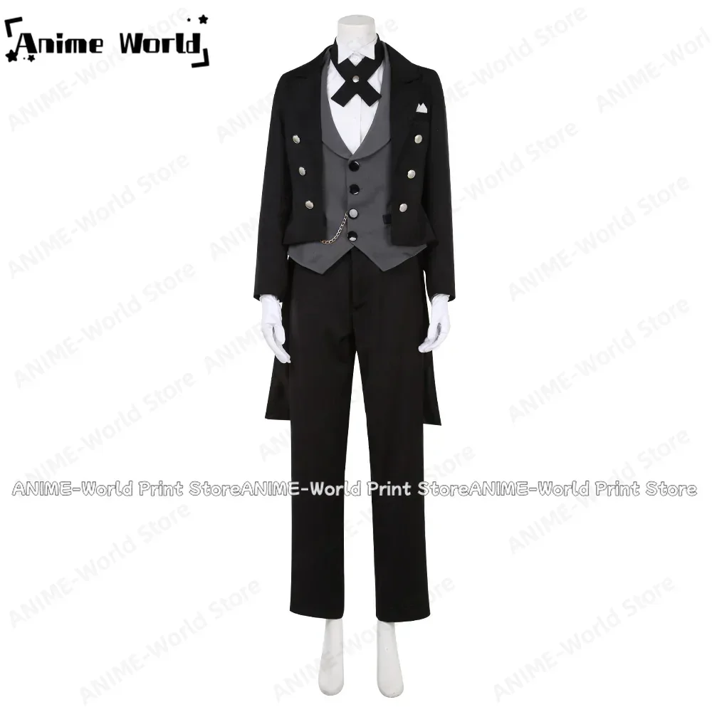 

《Custom Size》Game Dancing Moon Night Yuki Makoto Minato Arisato Butler Suit Cosplay Costume Party Christmas Halloween Any Size