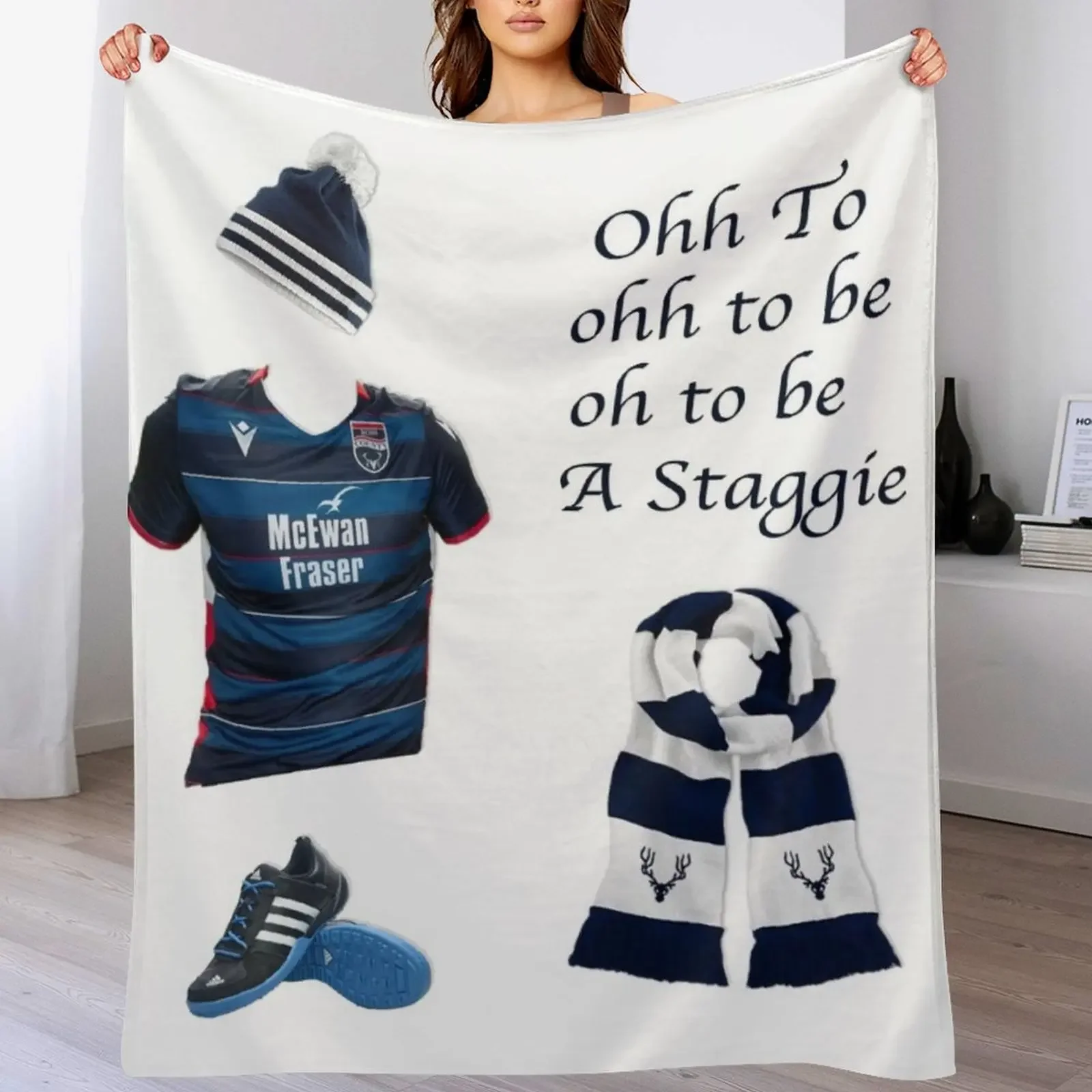 Ross County fc Throw Blanket Luxury Thicken Bed linens Blankets