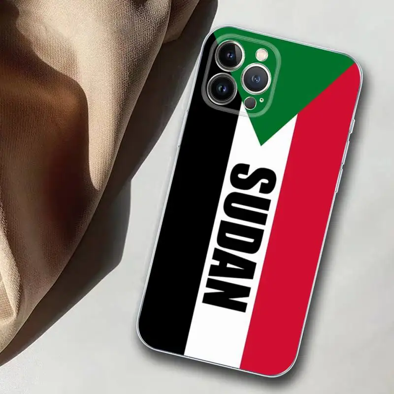 TOPLBPCS Sudan Flag Coat of Arms Phone Case for iPhone 11 12 13 Mini Pro Max 8 7 6 6S Plus X 5 SE 2020 XR XS Case shell