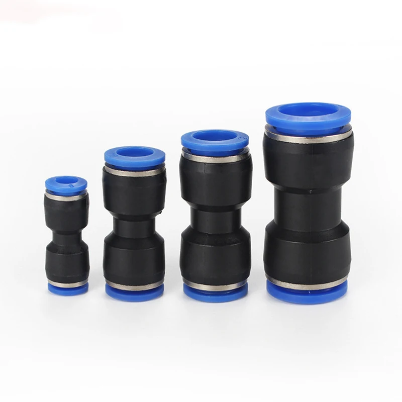 60PCS Pneumatic Fitting Plastic Connector PU-4mm PU-6mm PU-8mm 10mm 12mm Air Water Hose Tube Push in Straight Gas Quick Coupler