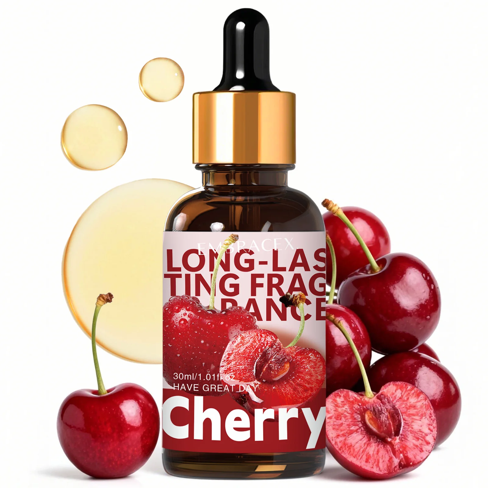 30ml Cherry Fragrance Oils Fruit Fragrance Car Air Freshener Oil DIY Projects, Candle Making, Long Lasting Scent Gift To Friends