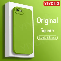 YIYONG-funda Original de silicona líquida para iPhone, carcasa suave para iPhone 7, 8 Plus, 6, 6S, SE 2022, 2, 3, SE2, SE3, iPhone 7, iPhone 8, SE 2020