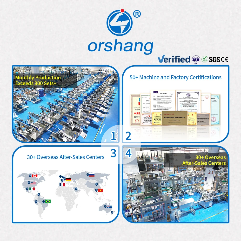 Orshang High Productivity Automatic Beverage Production Line Follow Type Liquid Wine Filling Capping Labeling Machine 2 Heads