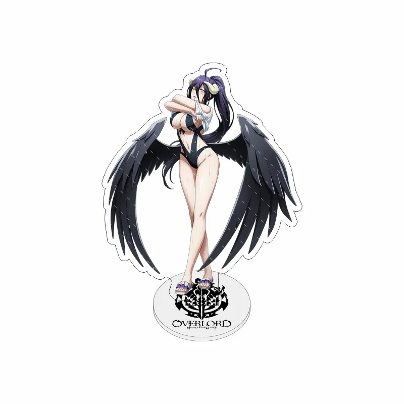 Overlord Anime Figures albedo Ainz Ooal Gown Cosplay Acrylic Stands Character Shalltear Bloodfallen Model Plate Desk Decor Prop