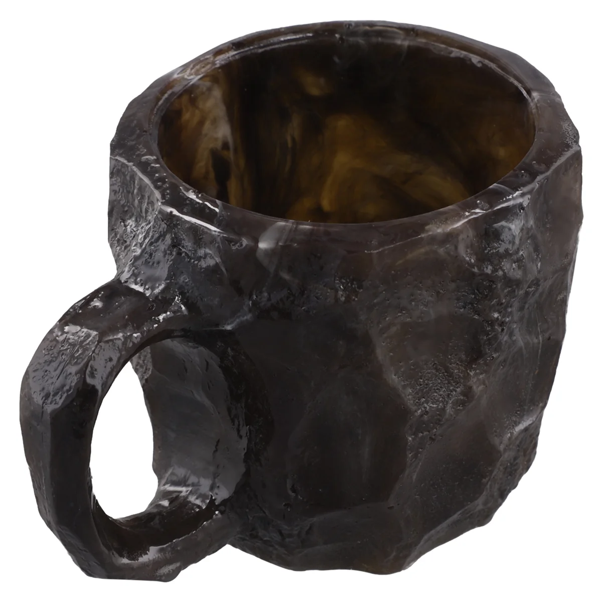 

SuperDeals Elegant Geode Crystal Coffee Mug -Mineral Crystal Coffee Cup Quartz Stone Cup, Ideal for Hot Beverages C