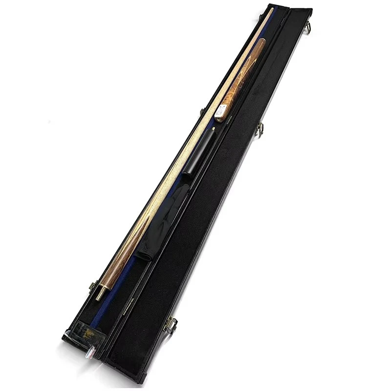 Wholesale Two-Piece Pool Cue Set Ash Wood Ebony 57 Inch with Stainless Steel 3/4 Joint 9mm 10mm 11.5mm Tips - 25 Cues per Box