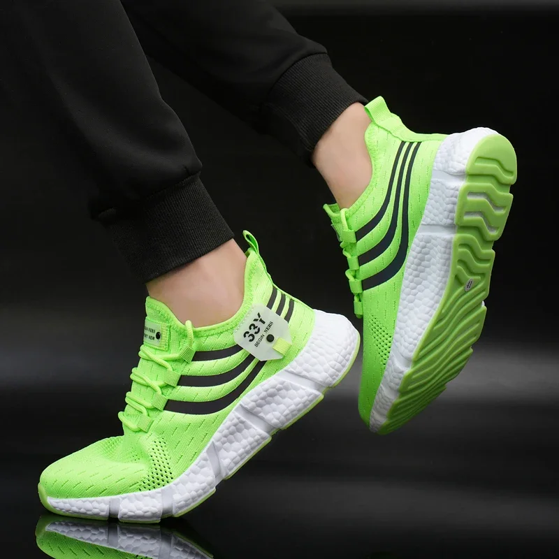 2023 Trend Men Casual Shoes Light Breathable Sneakers Outdoor Sports Mesh Fashion Basketball Shoes Black Running Tennis Shoes