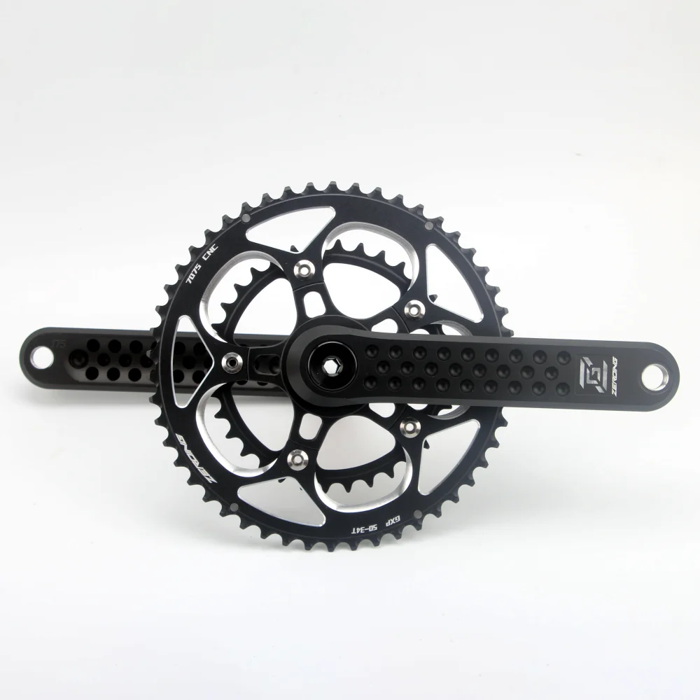 ZEROING ROAD CRANKSET Bicycle Hollow Grave Bike Crank Chainring 110BCD Spider CNC Suitable For Bike Part 11/12 Speed