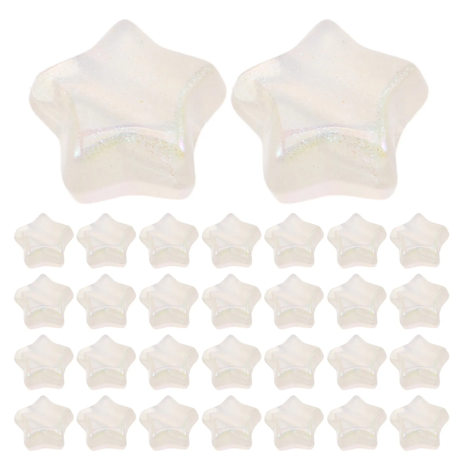 

100Pcs Beads Plastic Star Shape Loose Spacer Beads for DIY Jewelry Making Necklace Bracelet Lanyard Craft Supplies