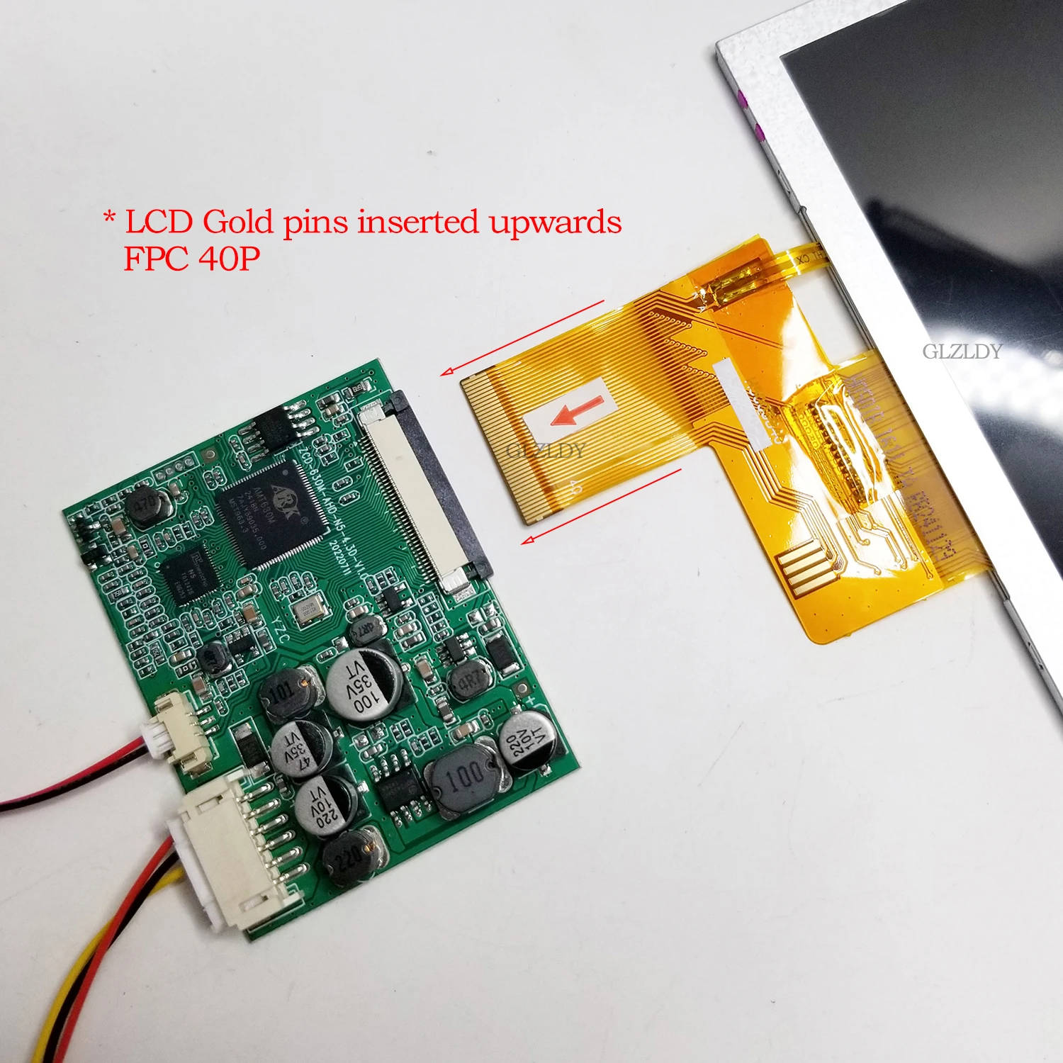 Kit de placa de módulo de exibição lcd ips de 5 polegadas 800*480 16:9 cvbs/ahd placa de driver para campainha industrial câmera reversa de carro diy cctv