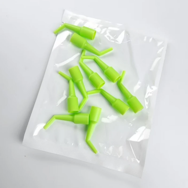 10Pcs Dental Disposable Suction Tip Conversion Head Surgical Aspirators Tube Nozzle Strong Straw Bend Pipe