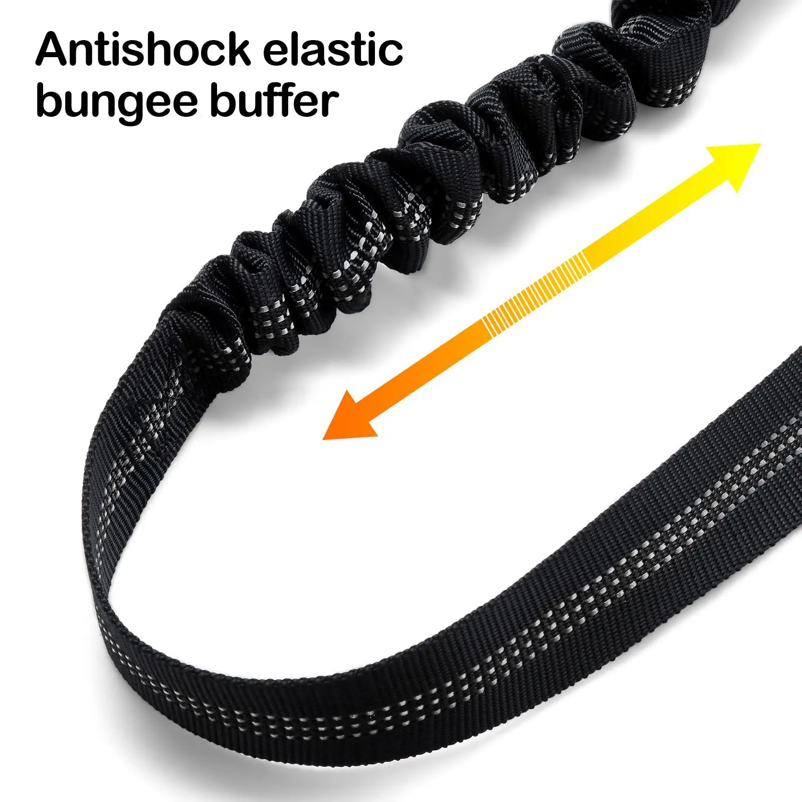 2in1 Pet Leash Restraint Dog Seat Belt for Car Dog Car Harness Seatbelt Adjustable with Elastic Bungee Buffer Dog Safety Tether