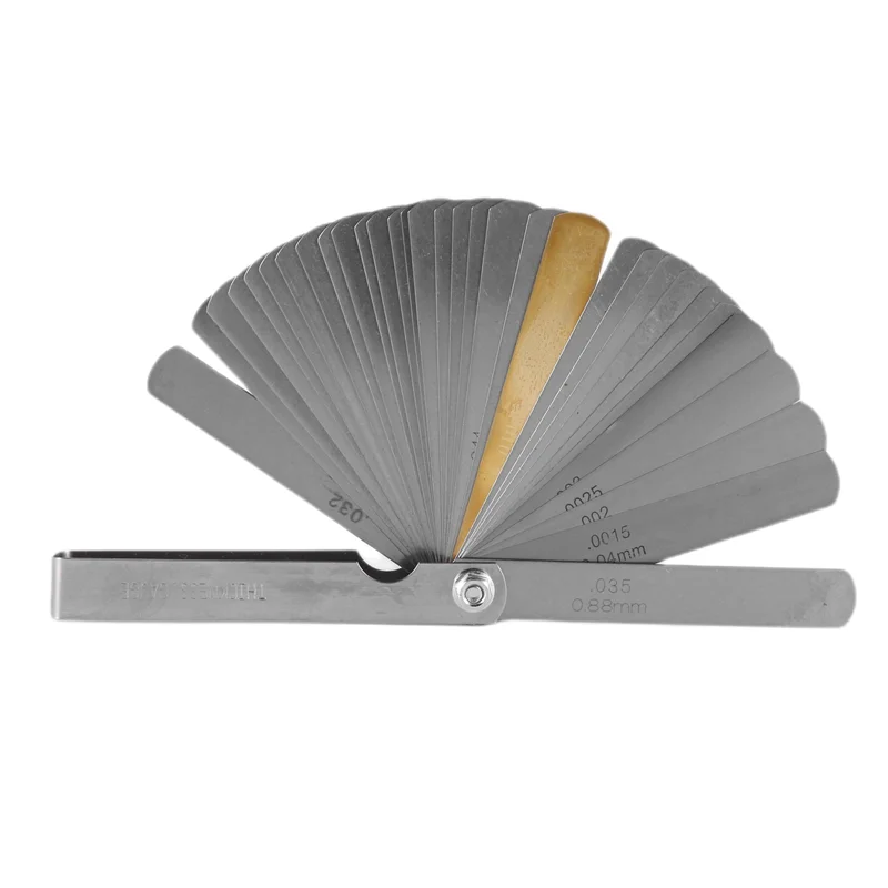 A44U 128 مجموعة قياس المسافة صمام قياس المحسس التدريس مقياس 0.04-0.88 مللي متر أبعاد الفجوة