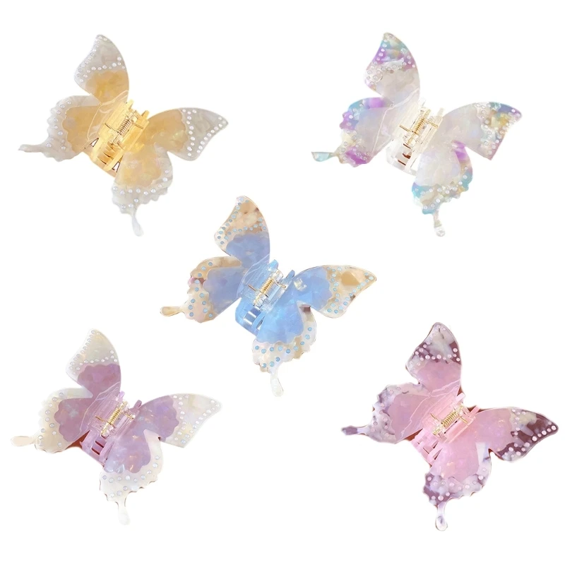 

N80C Korean Hair Clip for Women Barrettes Butterfly Hair Jaw Clips