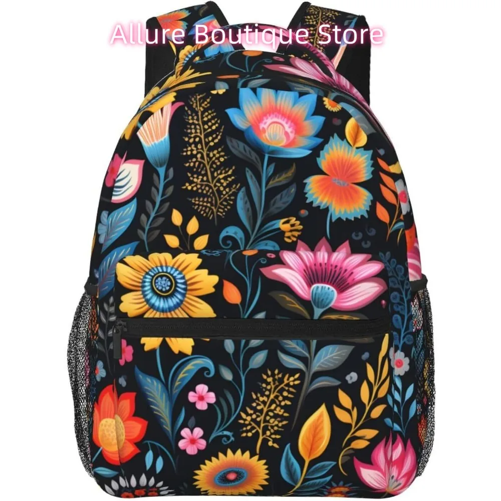 

laptop bag back to school Classic Cute Flowers Lightweight Laptop Backpack Lightweight Multipurpose Travel Casual Daypack Unisex