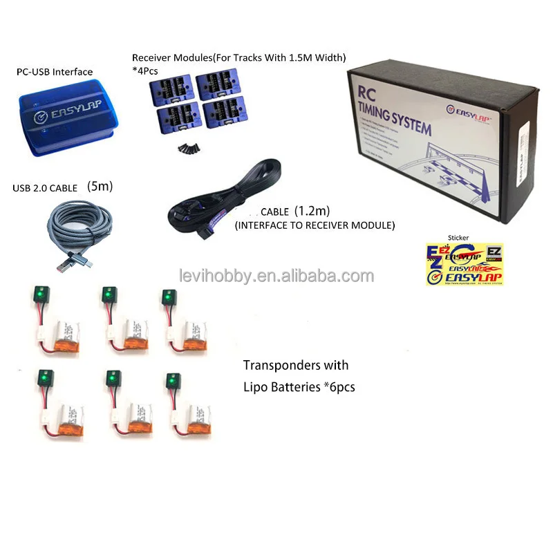 EasyLap Model EZ-L01 Timer Scoring Built-in Li-po Transponders 4pcs  Fit All RC Cars Racing Live MyLap Timing