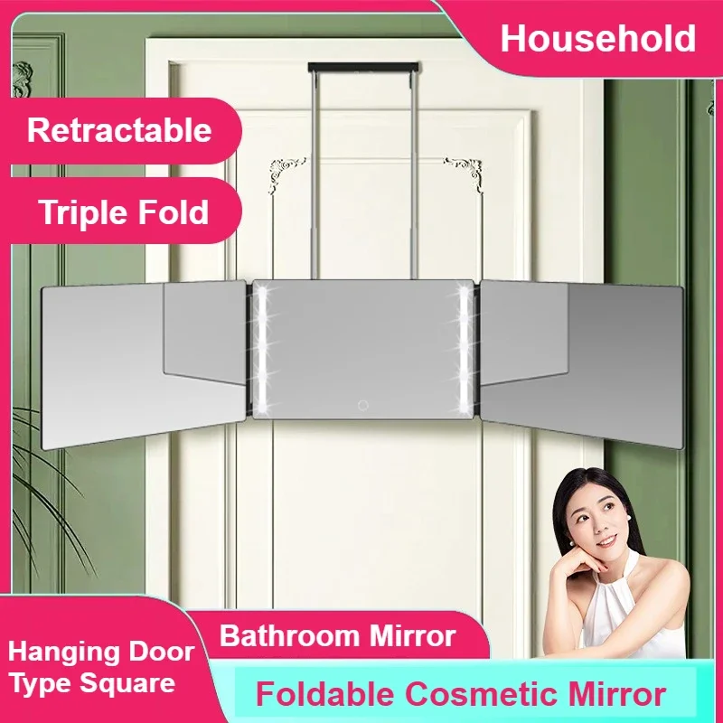 

360 Degree Mirror Self Haircut Fullbody Barber Mirror Household Portable Bathroom Mirror Suspension-style Hair Mirror