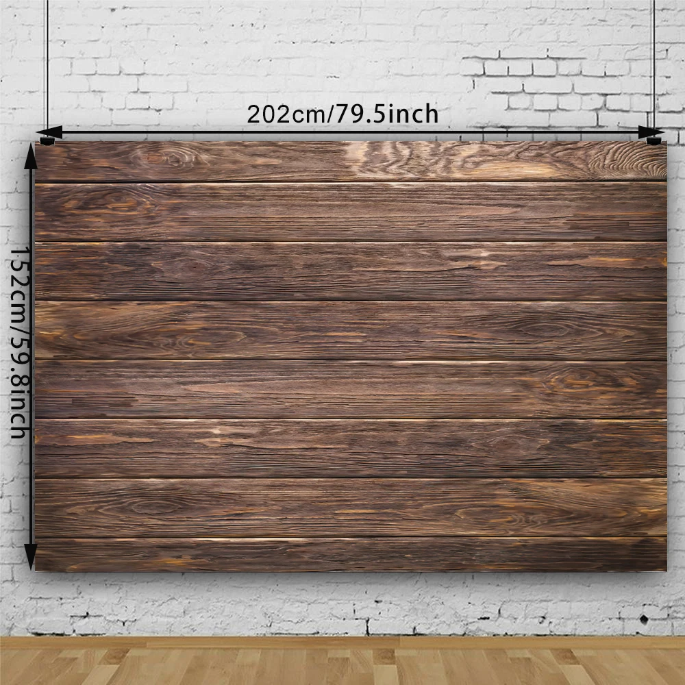 1pc Thin Vinyl Brown Wood Backdrop Photographers Retro Wood Wall Background Cloth Seamless vlog Background decoration