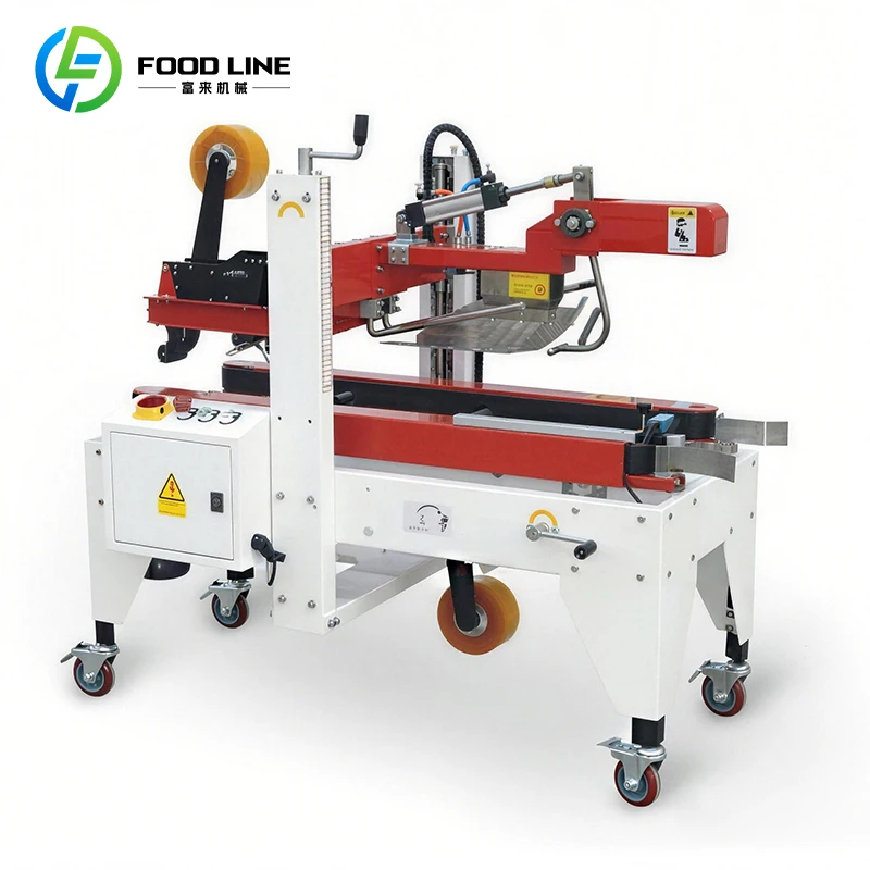 Custom Automatic Small Carton Box Top Labeling Machine, Industrial Carton Sealing and Packaging Machine for Warehouse Logistics