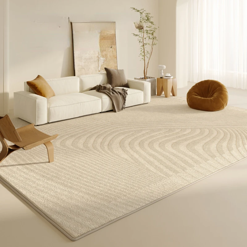 Modern Simple Living Room Decoration Carpet Ins Cream Bedroom Large Plush Carpets Light Luxury Study Room Cloakroom Non-slip Rug