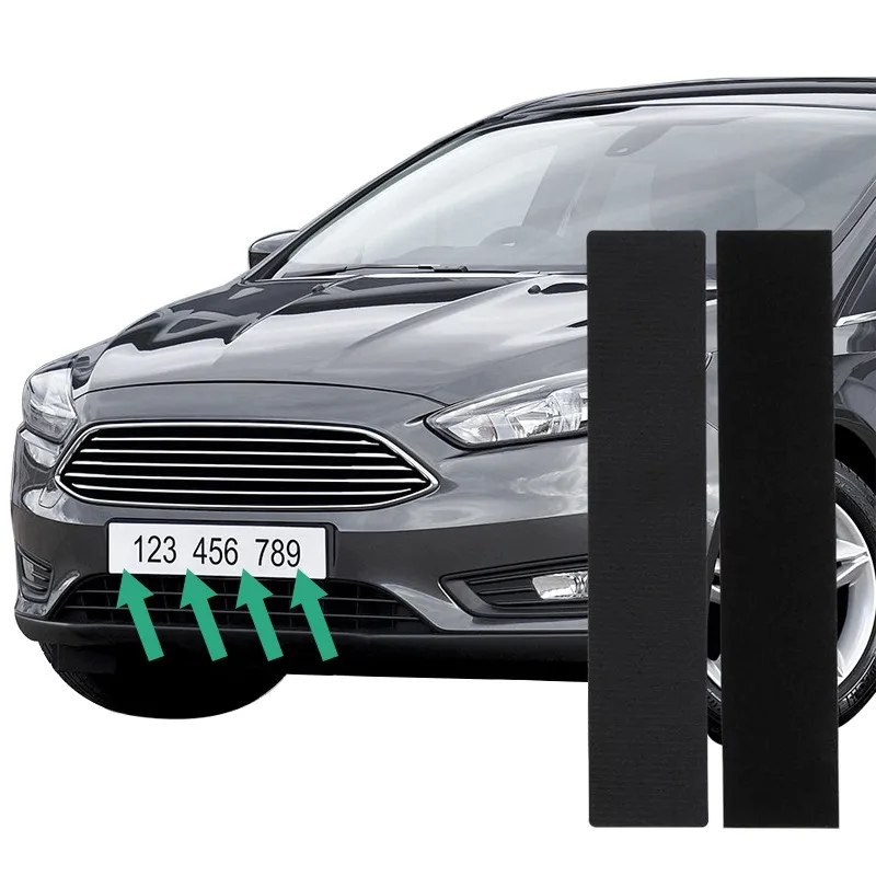 

Unique Frameless License Plate Holder Harmless Polyester Adhesive Number Plate Holder Durable Number Plate Holder 2pcs/Set