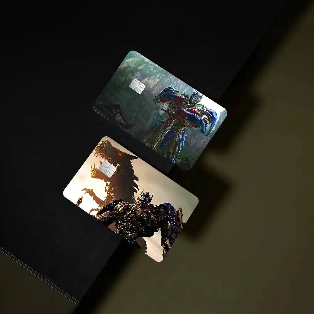 Anime Transformers 1 Set Of 4 Pcs Credit Card Skin Stickers For VISA Bank Card Waterproof Sticker Anti-scratch Women Gift