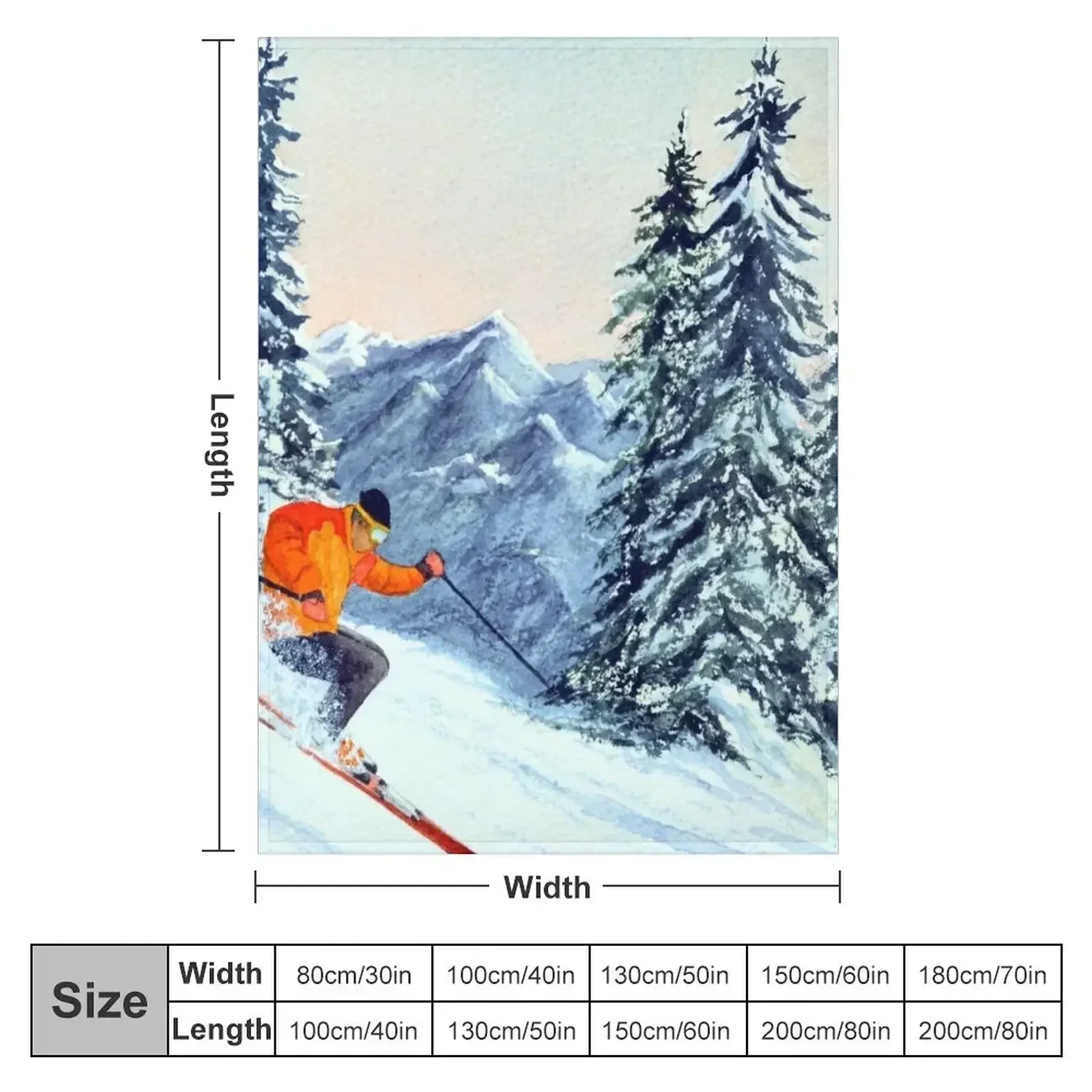 Skiing - The Clear Leader Throw Blanket Blankets For Baby Decorative Throw Giant Sofa Single Thermal Comforter Blankets
