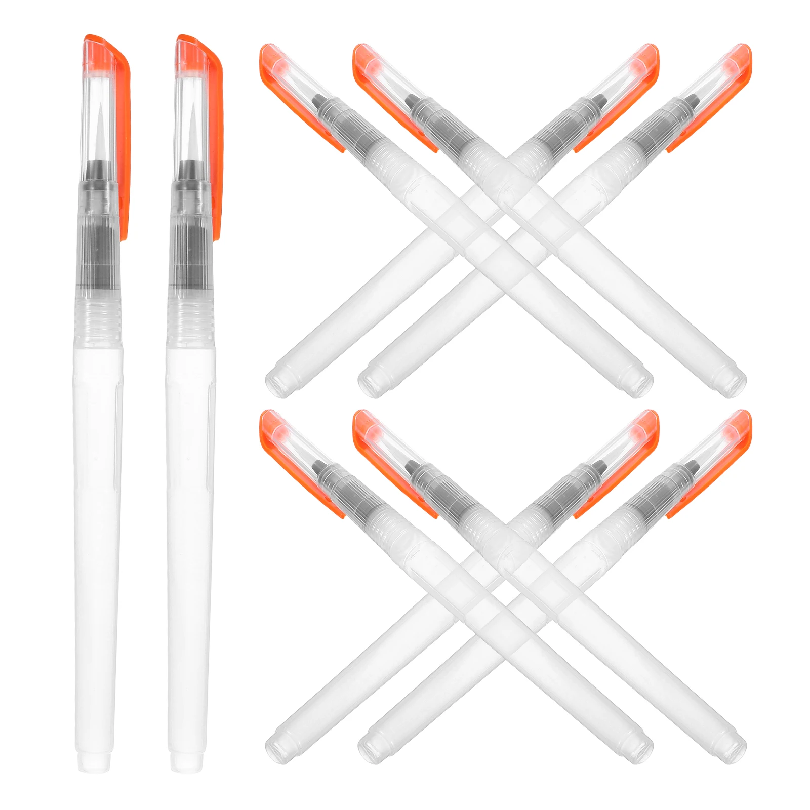 

10 PCS Tap Water Brush Refillable Pens Empty Paint Artist Watercolour Colouring Pencils for Adults Calligraphy