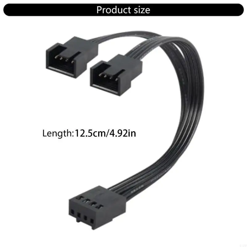 E1PF 4PIN PWM Splitter Cable для двойного вентилятора к материнской плате усиливает воздушные потоки
